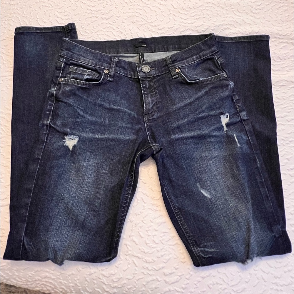 Edison women’s vintage distressed straight leg jeans- size 27